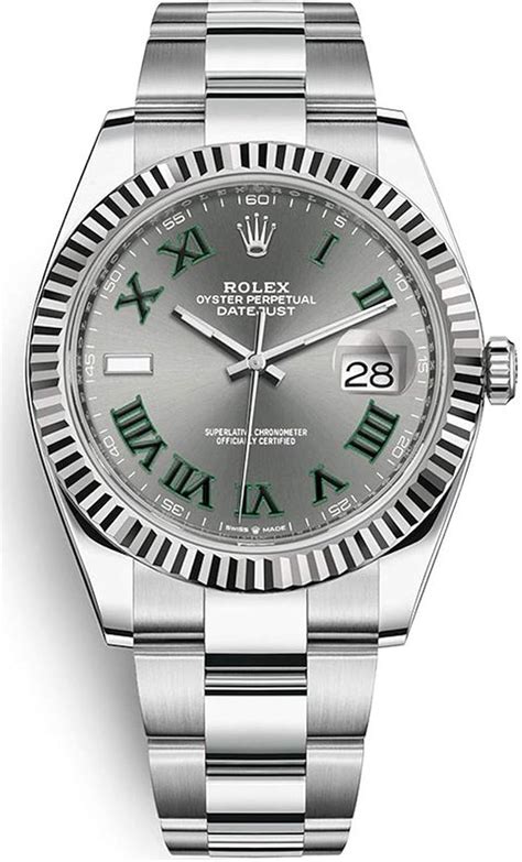 rolex grey dial green roman markers|rolex oyster 41 mm.